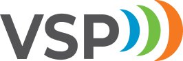 Vakka-Suomen Puhelimen eli VSP:n logo.