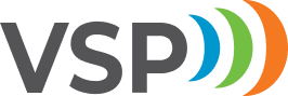Vakka-Suomen Puhelimen eli VSP:n logo.
